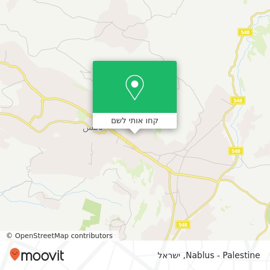 מפת Nablus - Palestine