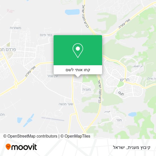 מפת קיבוץ מענית