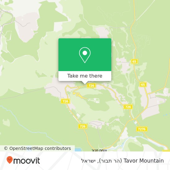 מפת Tavor Mountain (הר תבור)
