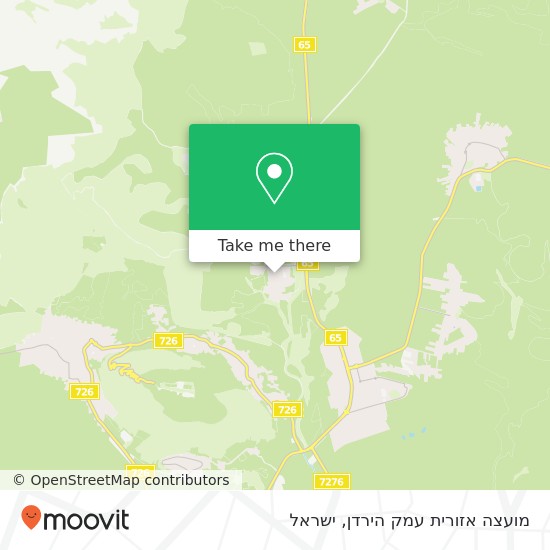 מפת מועצה אזורית עמק הירדן