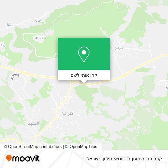 מפת קבר רבי שמעון בר יוחאי  מירון