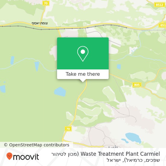 מפת Waste Treatment Plant Carmiel (מכון לטיהור שפכים,  כרמיאל)