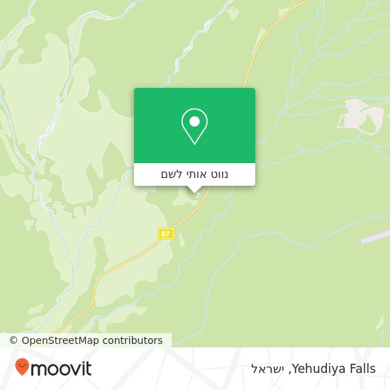 מפת Yehudiya Falls