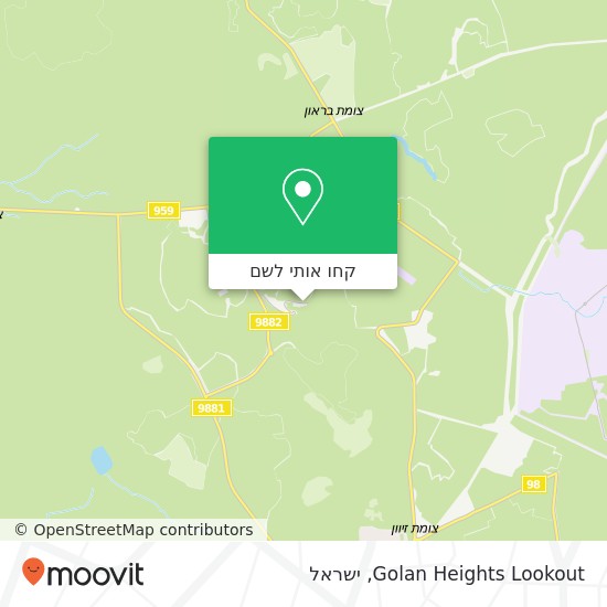 מפת Golan Heights Lookout