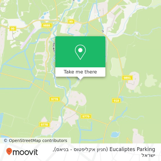 מפת Eucaliptes Parking (חניון אקליפטוס - בניאס)