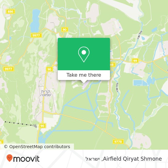 מפת Airfield Qiryat Shmone