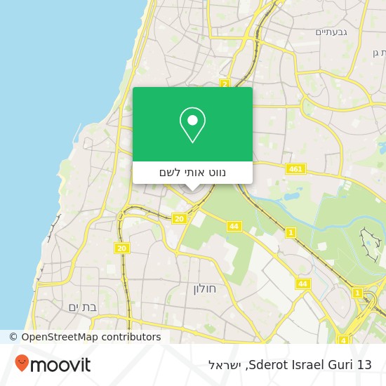 מפת Sderot Israel Guri 13