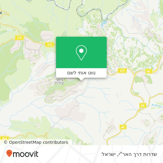 מפת שדרות דרך האר"י