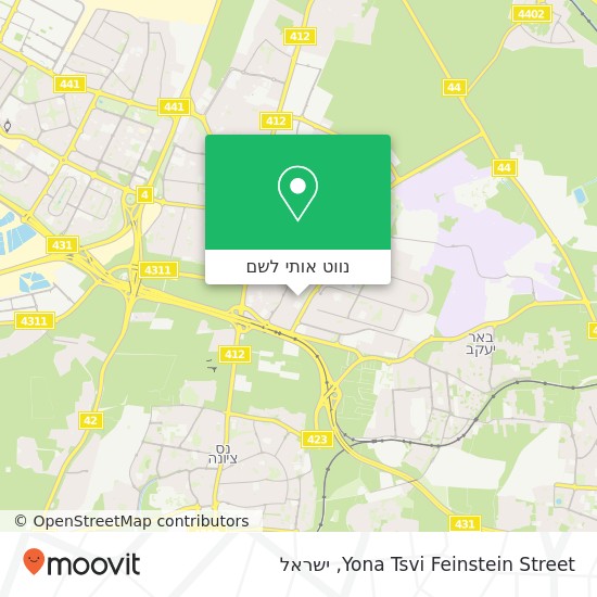 מפת Yona Tsvi Feinstein Street