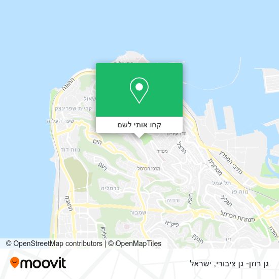 מפת גן רוזן- גן ציבורי