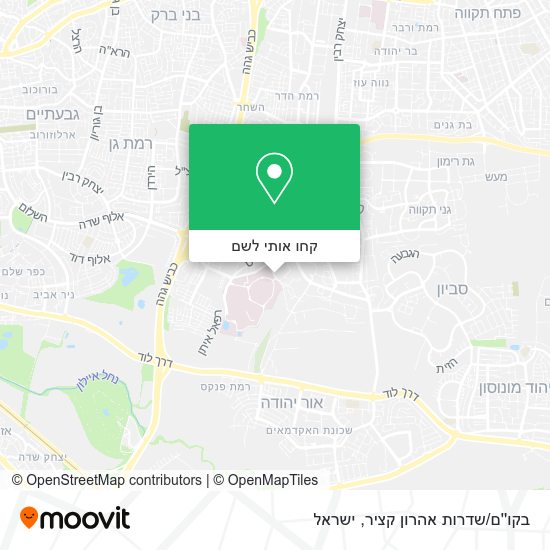 מפת בקו''ם/שדרות אהרון קציר