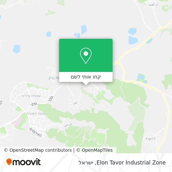 מפת Elon Tavor Industrial Zone