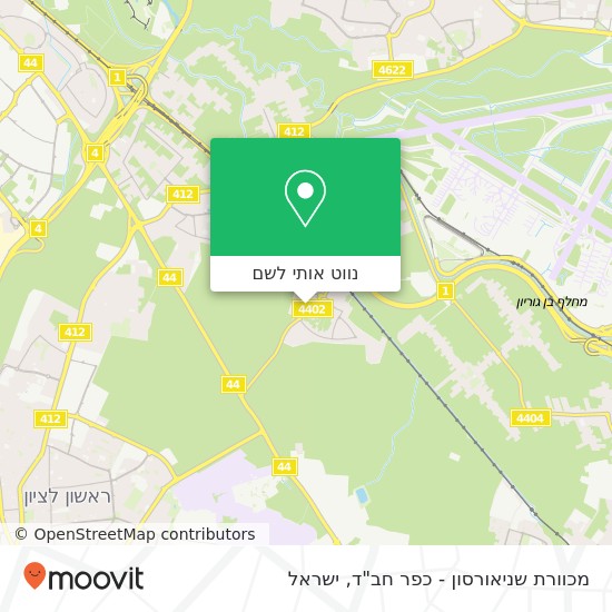 מפת מכוורת שניאורסון - כפר חב"ד