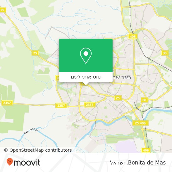 מפת Bonita de Mas, ט, באר שבע, 84000