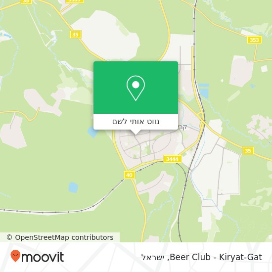 מפת Beer Club - Kiryat-Gat