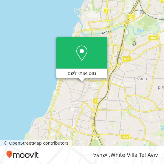 מפת White Villa Tel Aviv, שדרות שמחה בן ציון הצפון הישן-האזור הדרומי, תל אביב-יפו, 64286