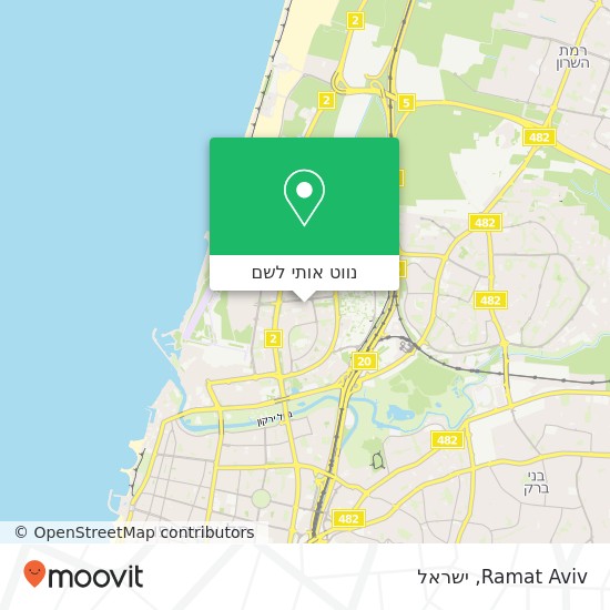 מפת Ramat Aviv, רמת אביב, תל אביב-יפו, 60000