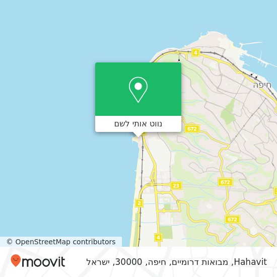 מפת Hahavit, מבואות דרומיים, חיפה, 30000