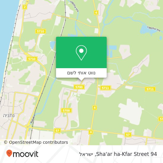 מפת Sha'ar ha-Kfar Street 94