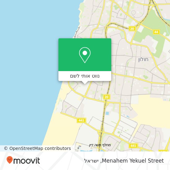 מפת Menahem Yekuel Street
