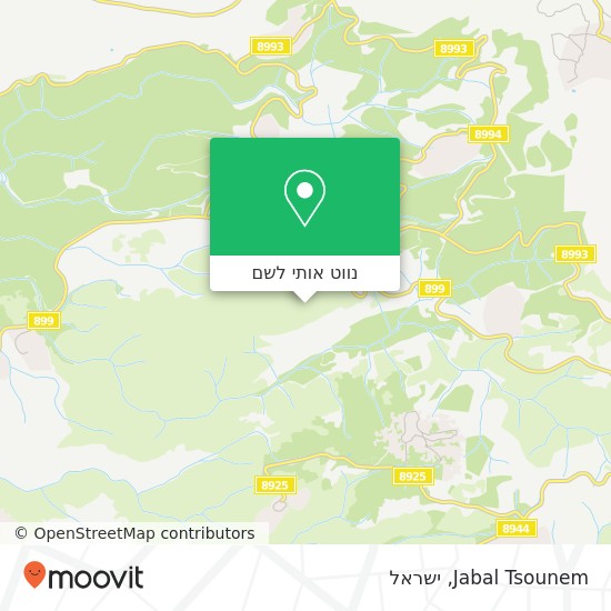 מפת Jabal Tsounem