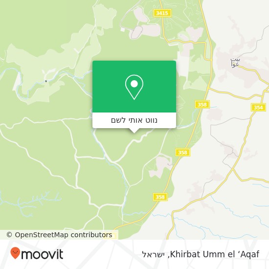 מפת Khirbat Umm el ‘Aqaf