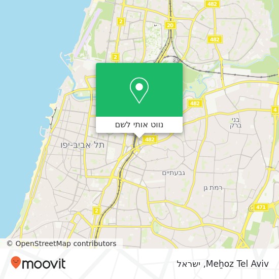 מפת Meẖoz Tel Aviv