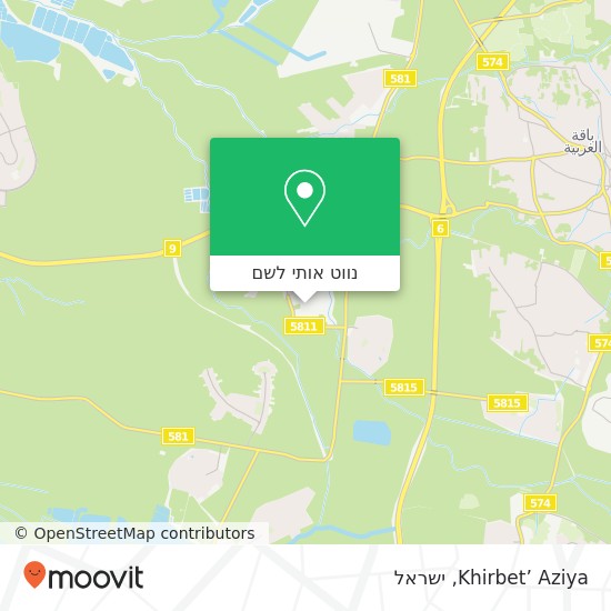 מפת Khirbet’ Aziya