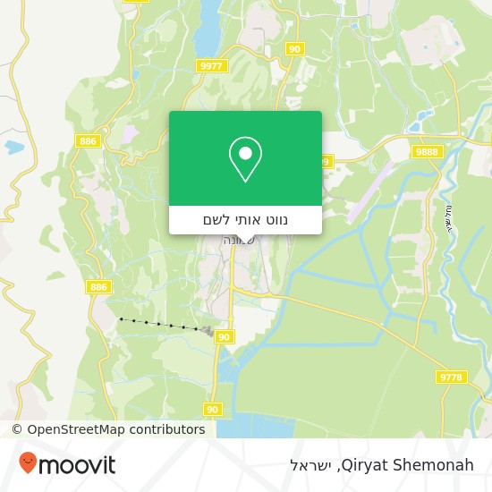 מפת Qiryat Shemonah