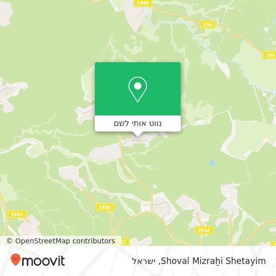 מפת Shoval Mizraẖi Shetayim