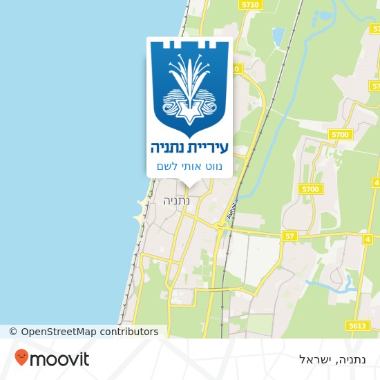 מפת נתניה