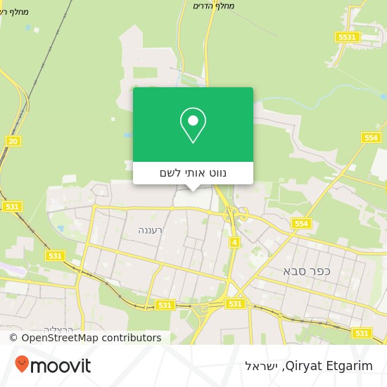 מפת Qiryat Etgarim