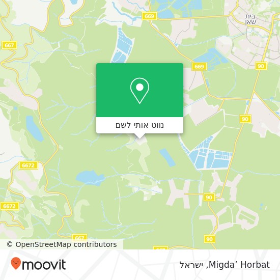 מפת Migda’ Horbat