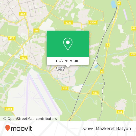 מפת Mazkeret Batyah