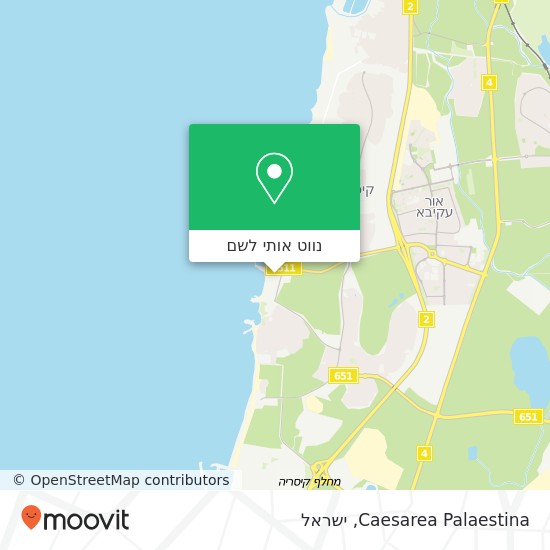 מפת Caesarea Palaestina