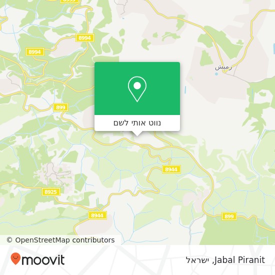 מפת Jabal Piranit