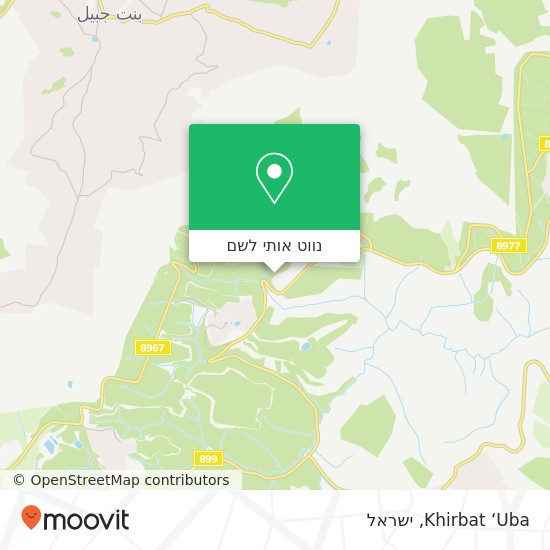 מפת Khirbat ‘Uba