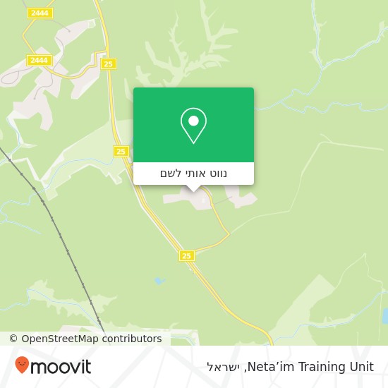 מפת Neta’im Training Unit