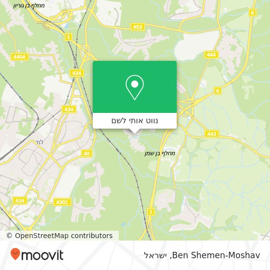 מפת Ben Shemen-Moshav