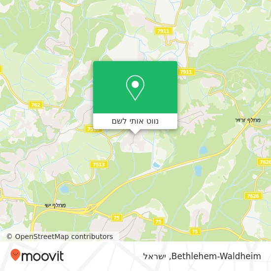 מפת Bethlehem-Waldheim