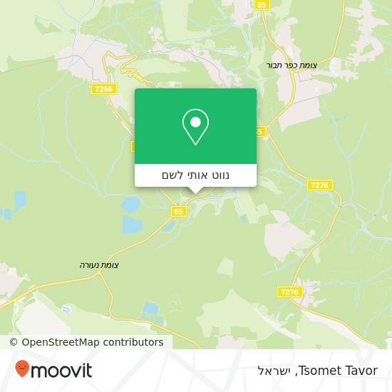 מפת Tsomet Tavor