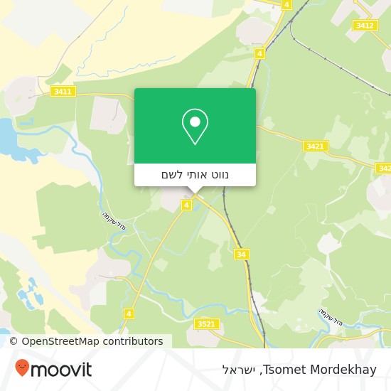 מפת Tsomet Mordekhay