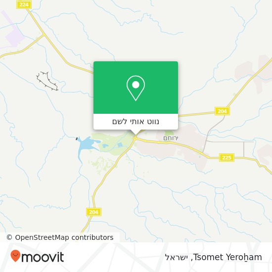 מפת Tsomet Yeroẖam
