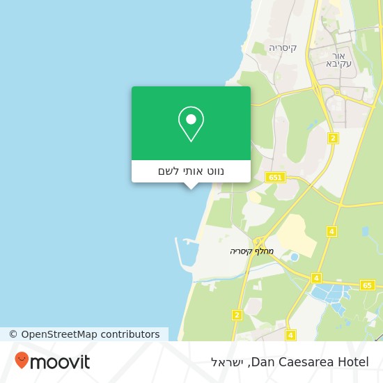 מפת Dan Caesarea Hotel