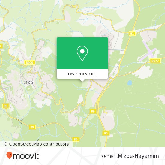 מפת Mizpe-Hayamim