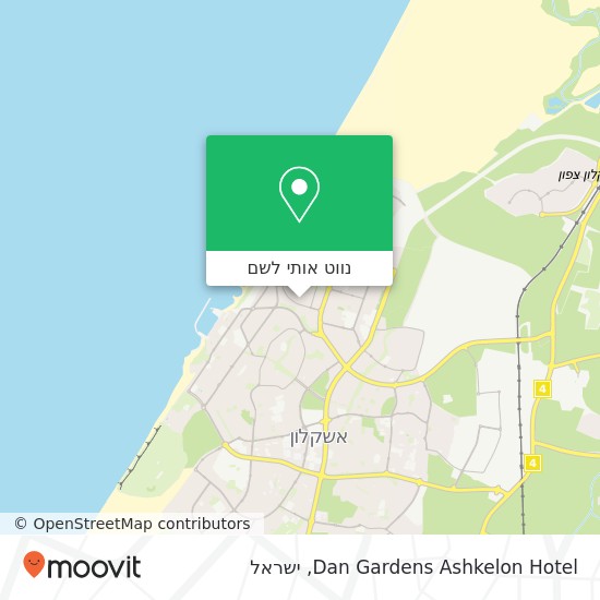 מפת Dan Gardens Ashkelon Hotel