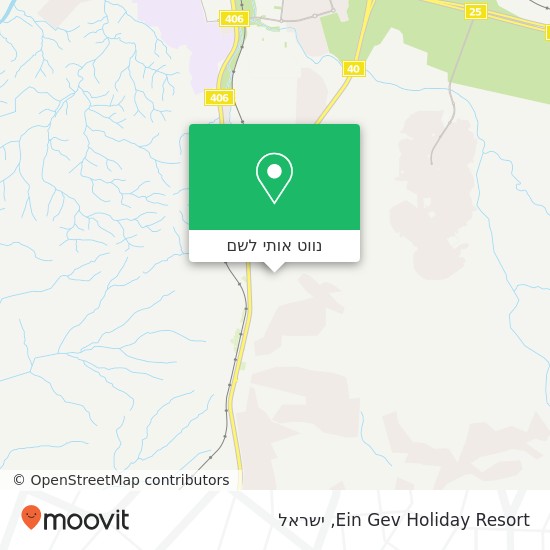 מפת Ein Gev Holiday Resort