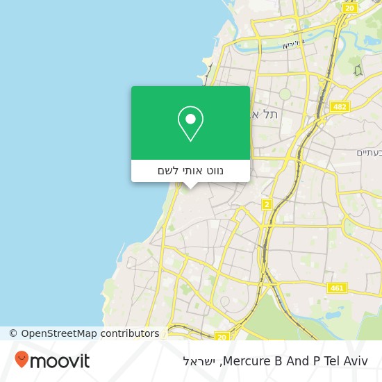 מפת Mercure B And P Tel Aviv