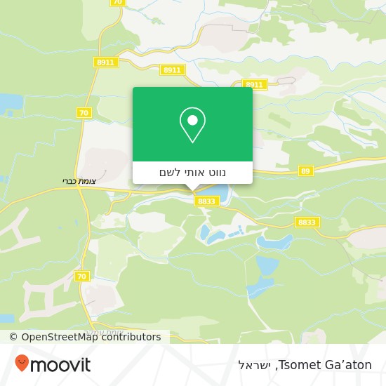 מפת Tsomet Ga’aton