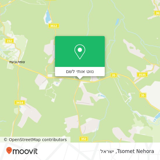 מפת Tsomet Nehora